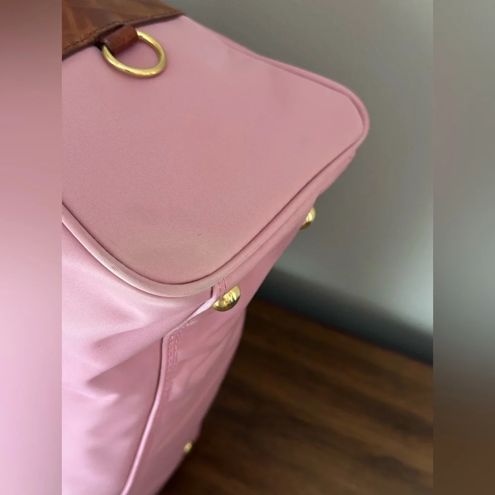 Valentino Garavani Pink and Brown Satchel - Picture 8 of 12